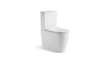 Kado Lux Close Coupled Back to Wall Rimless Overheight Back Inlet Toilet Suite with Thin Soft Close Quick Release Seat White