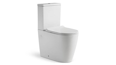 Kado Lux Close Coupled Back To Wall Rimless Overheight Bottom Inlet Toilet Suite with Thin Soft Close Quick Release Seat