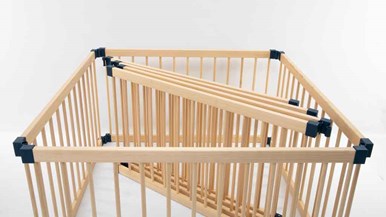 Kiddy Cots Link 100/8 Panel Wooden Playpen