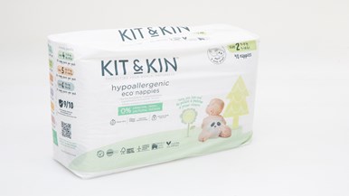 Kit & Kin Hypoallergenic Eco Nappies Size 2