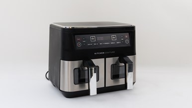 Kitchen Couture Dual View Stainless Steel Air Fryer Silver 10L