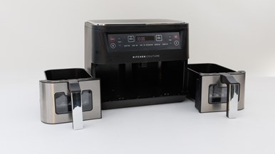 Kitchen Couture Dual View Stainless Steel Air Fryer Silver 10L