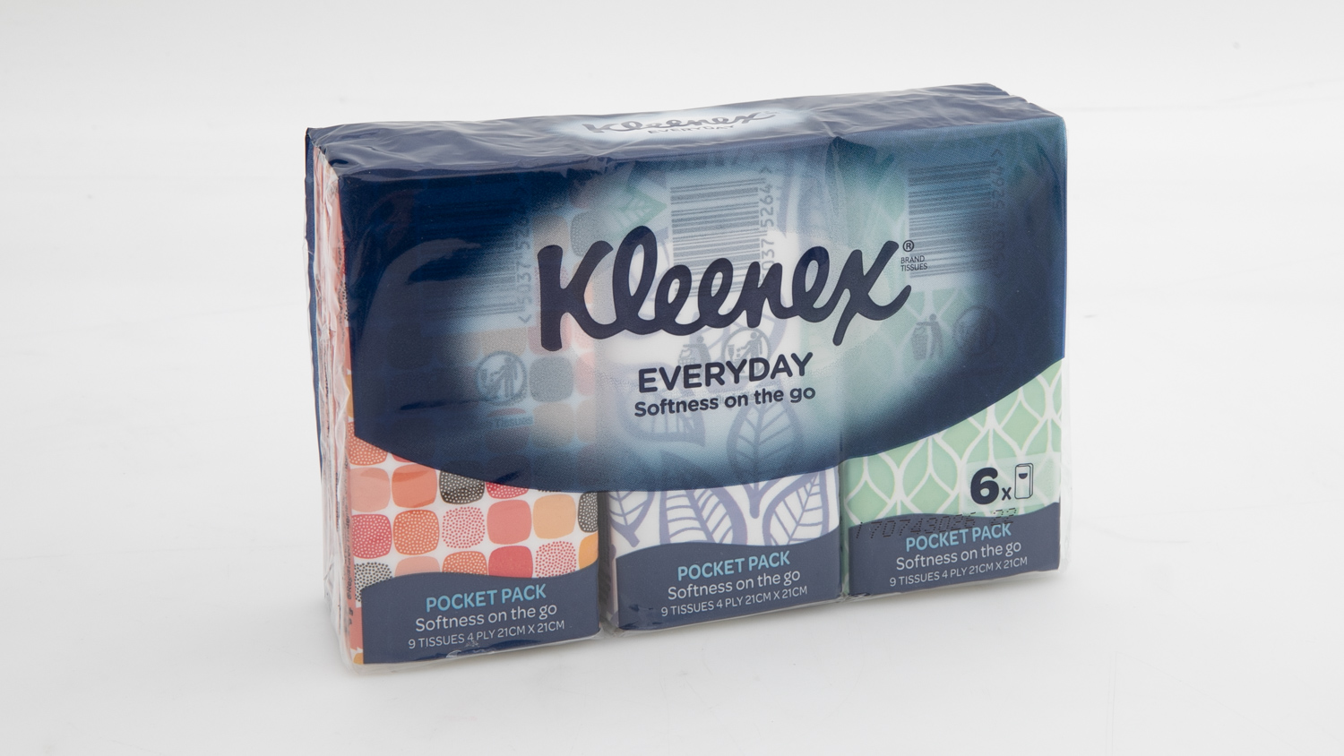 Kleenex Everyday Softness on the Go Pocket Pack 4 ply 9 tissues carousel image