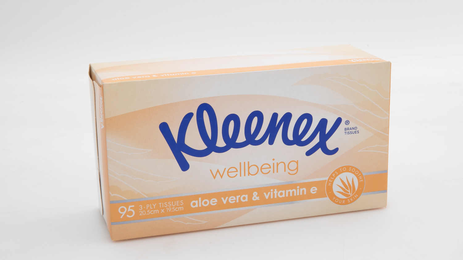 Kleenex Wellbeing Aloe Vera & Vitamin E 3-ply 95 tissues carousel image