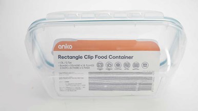 Kmart Anko Rectangle Clip Food Container 42-895-923