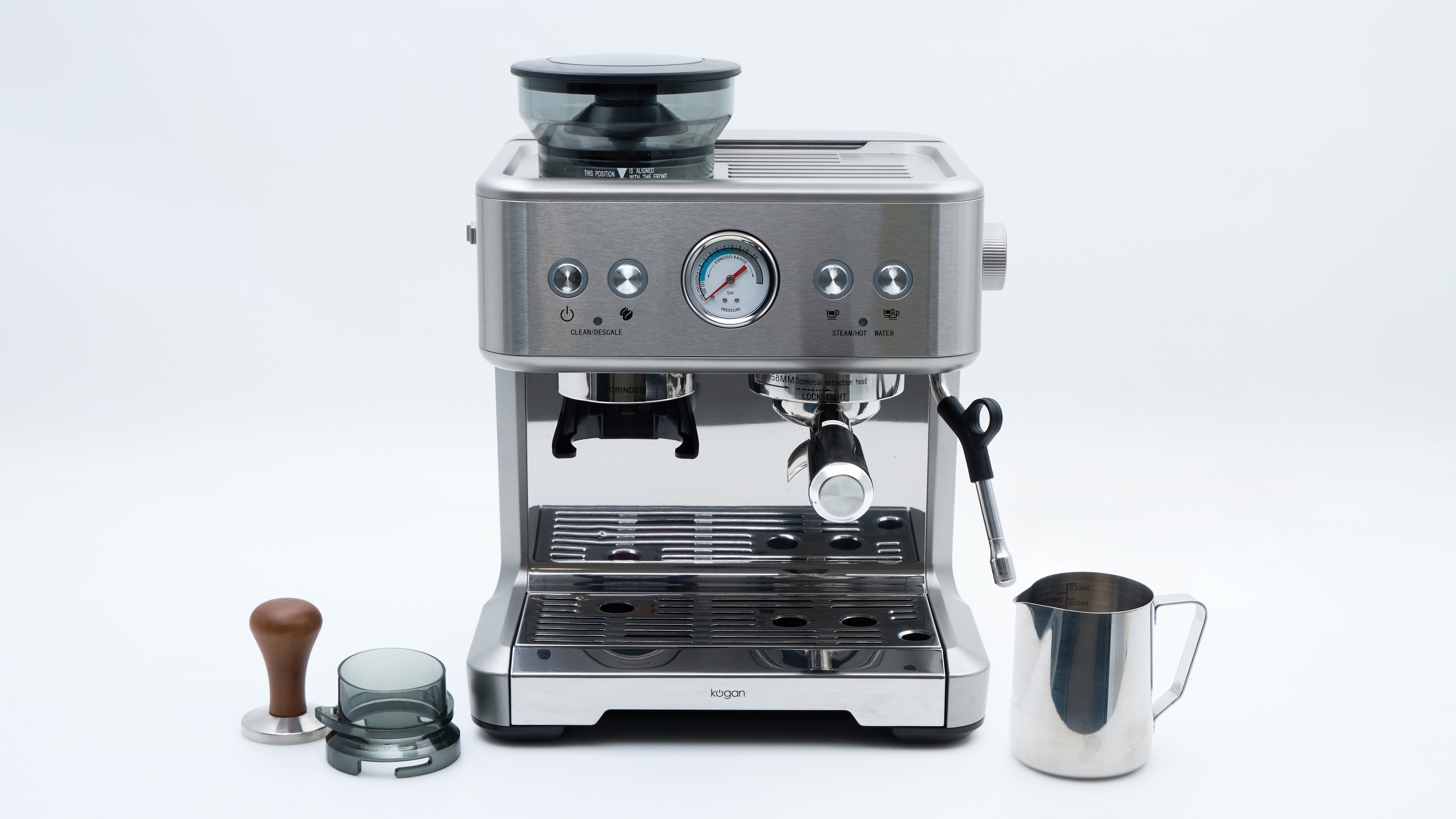 Kogan Dual Thermoblock Espresso Coffee Machine wth Grinder (KAZOCOFDBSA)