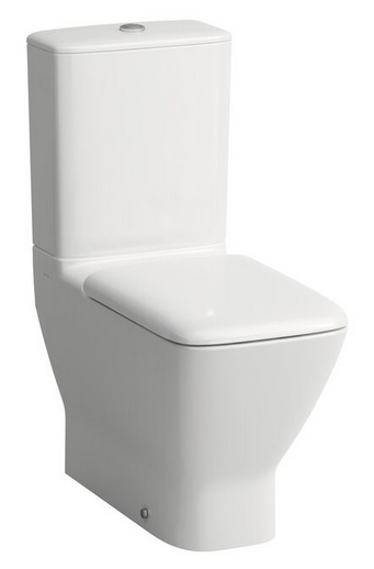 Laufen Palace Close Coupled Back To Wall Back Inlet S&P Trap Toilet Suite with Soft Close Seat White carousel image