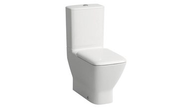 Laufen Palace Close Coupled Back To Wall Back Inlet S&P Trap Toilet Suite with Soft Close Seat White