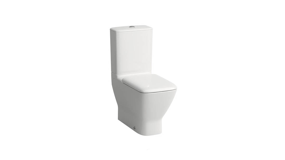 Laufen Palace Close Coupled Back To Wall Bottom Inlet S&P Trap Toilet Suite with Soft Close Seat White
