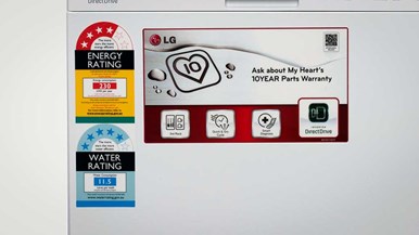 LG LD-1482W4 dishwasher-close-up-ratings-view