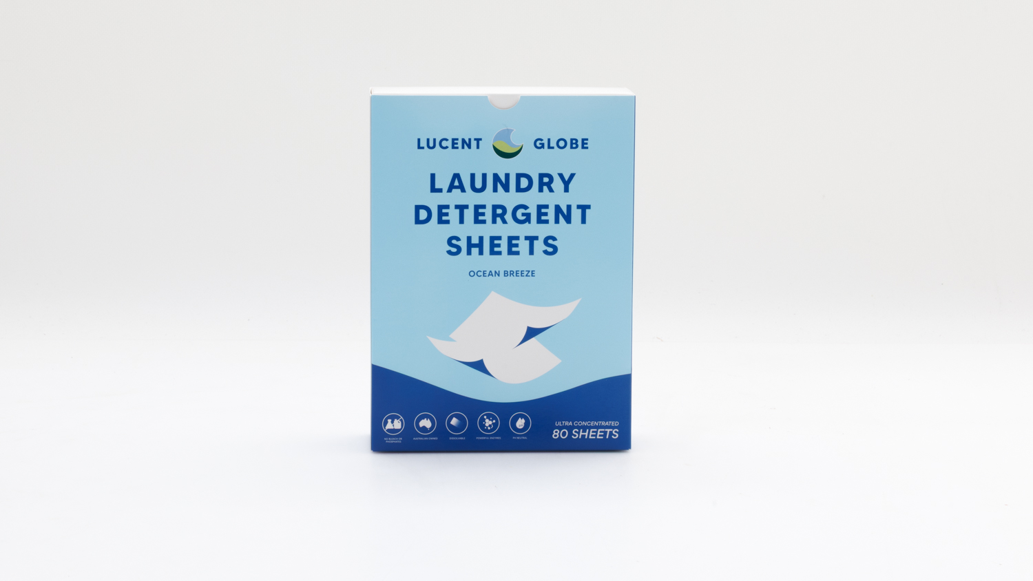 Lucent Globe Laundry Detergent Sheets Ocean Breeze Top Loader