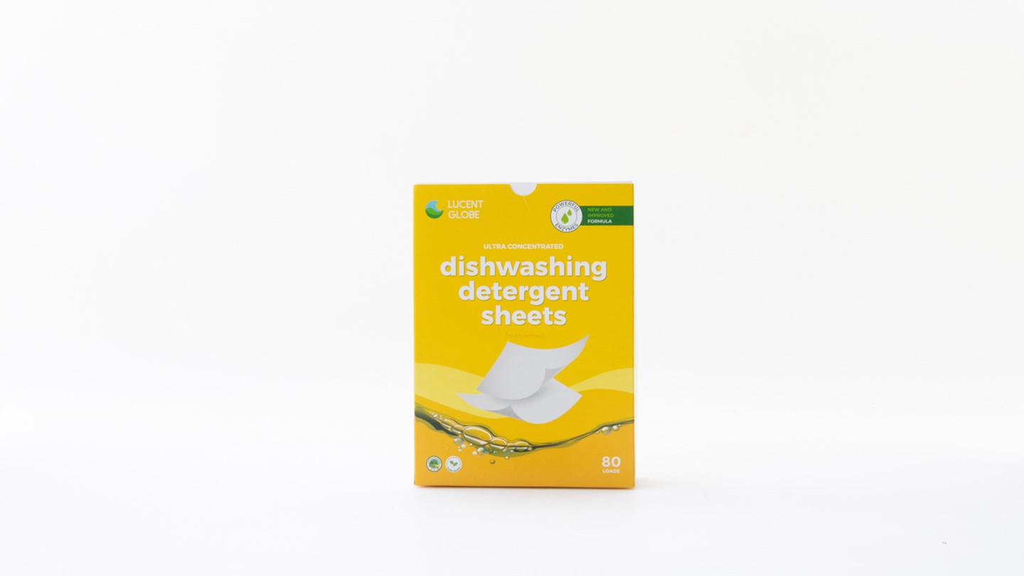 Lucent Globe Ultra Concentrated Dishwashing Detergent Sheets Review Dishwasher detergent CHOICE