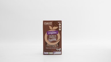 Macro Wholefoods Market Certified Organic Cacao and Coconut Clusters