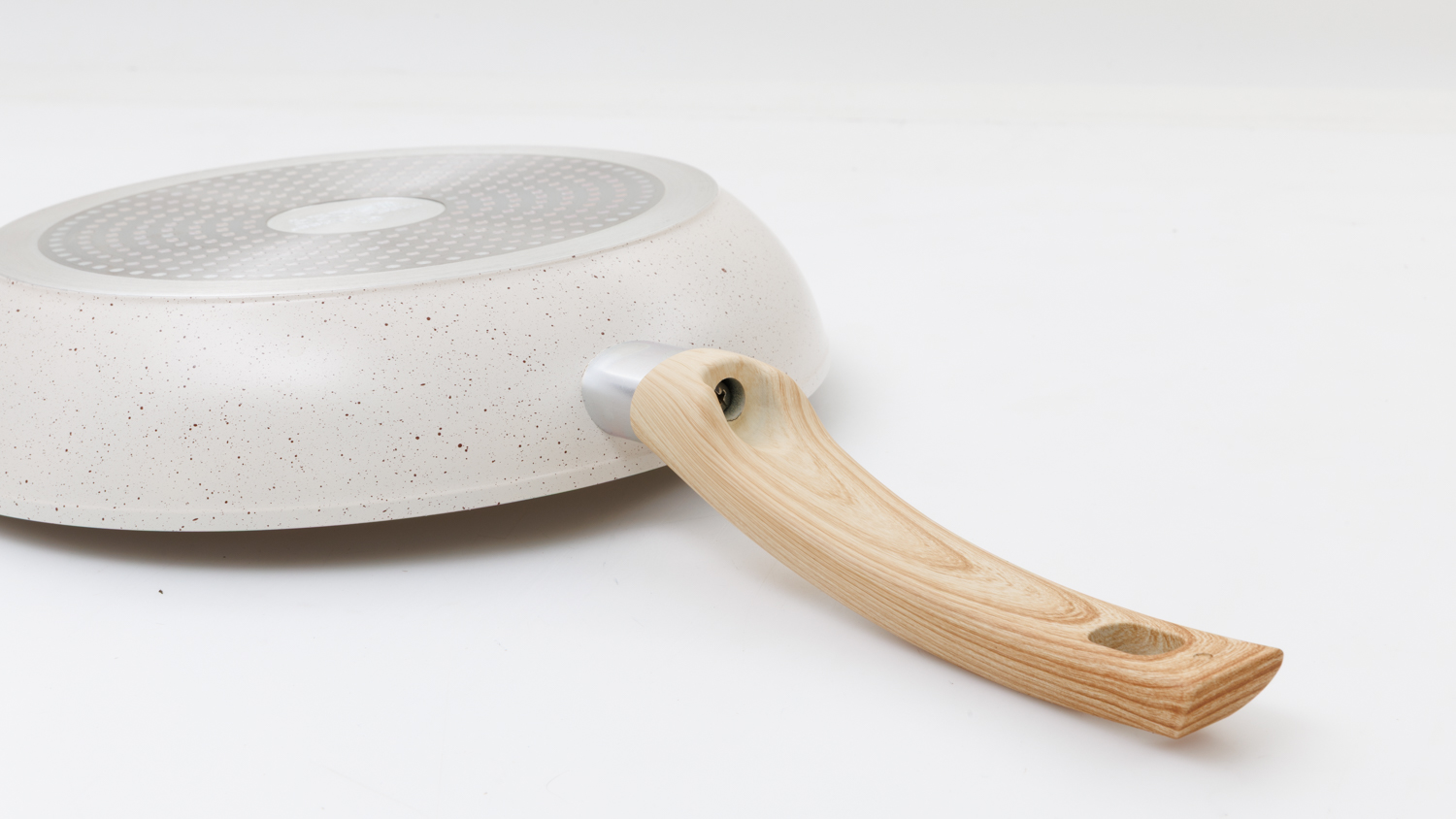 Masterclass Non Stick Ceramic Coated Frying Pan 26cm - Cream