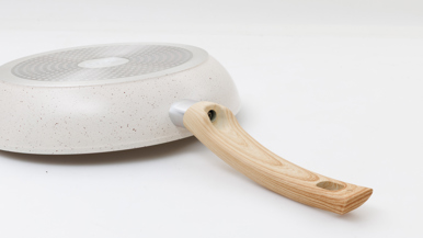 Masterclass Non Stick Ceramic Coated Frying Pan 26cm - Cream