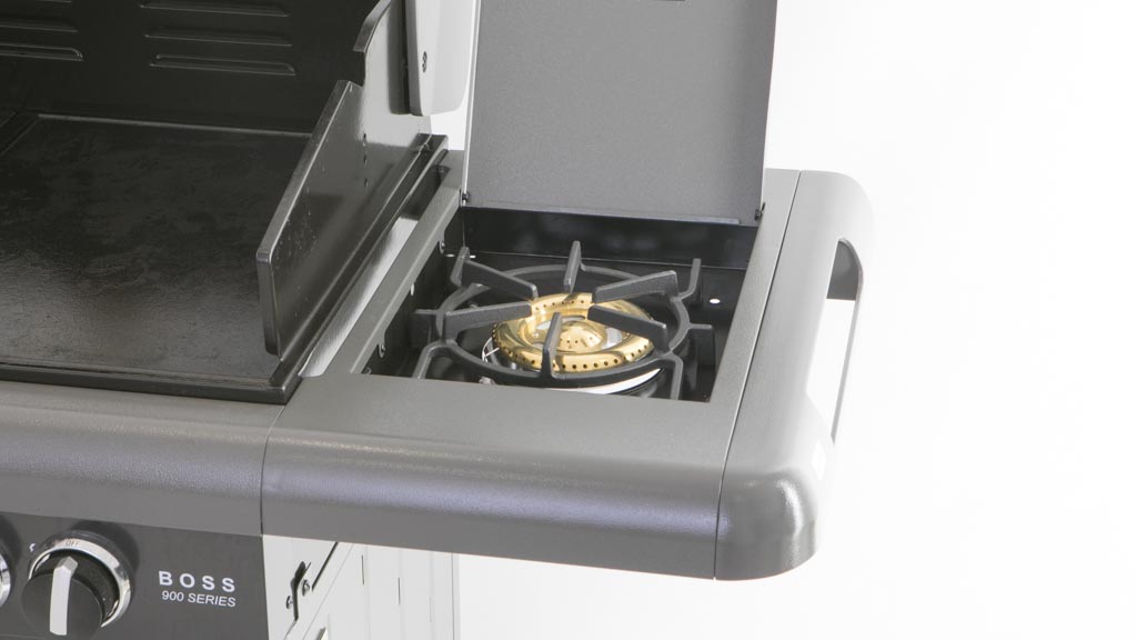 Matador Boss 4 Burner BBQ with cabinet and side burner