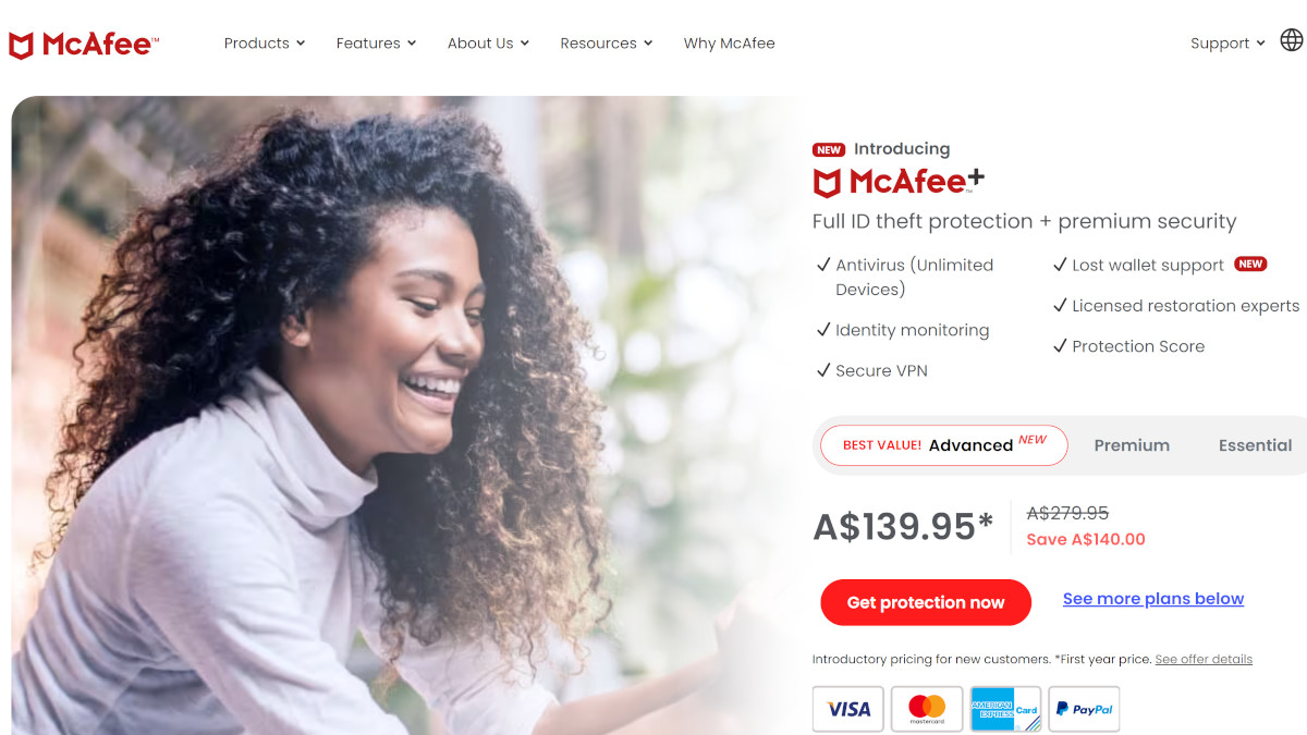McAfee Total Protection Advanced carousel image
