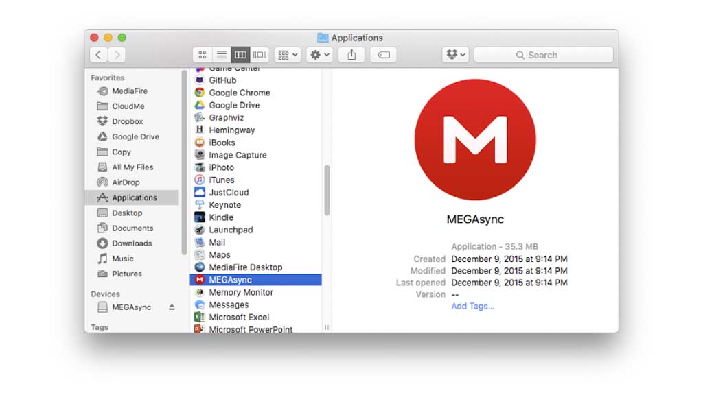 Mega Online storage