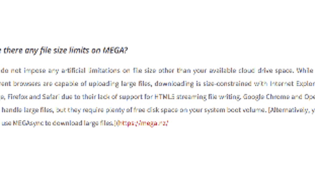 Mega Online storage