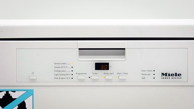 Miele G 4220 dishwasher-close-up-controls-view
