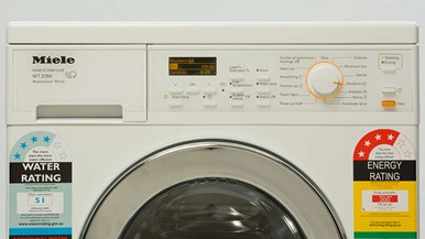 Miele WT2780WPM Honeycomb Care Washer Dryer Combo Controls