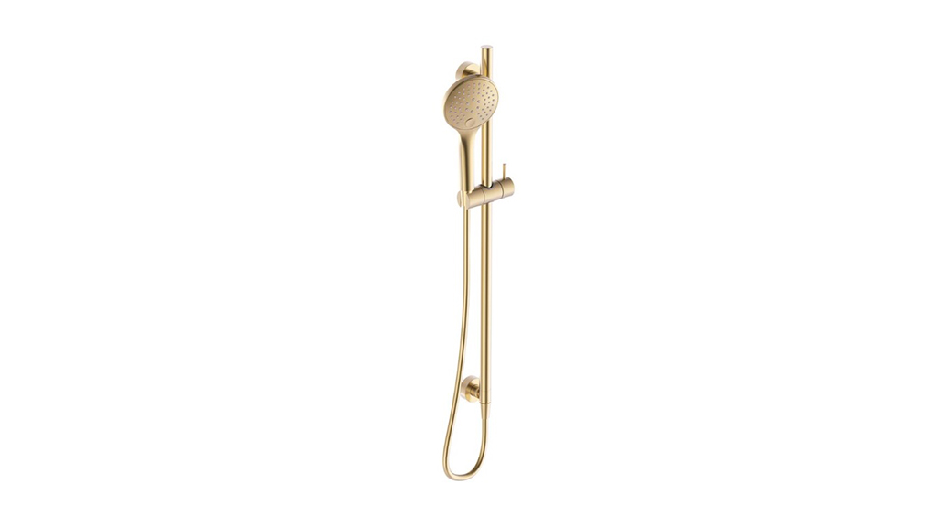 Mizu Drift Single Rail Shower with Top Rail Water Inlet Brushed Gold 9508904
