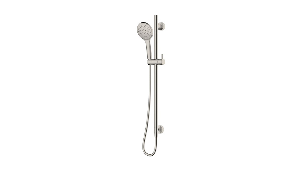 Mizu Drift Single Rail Shower with Top Rail Water Inlet Brushed Nickel 9508172