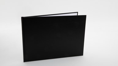 Momento Regular Landscape, Hardcover, Faux Leather, Black