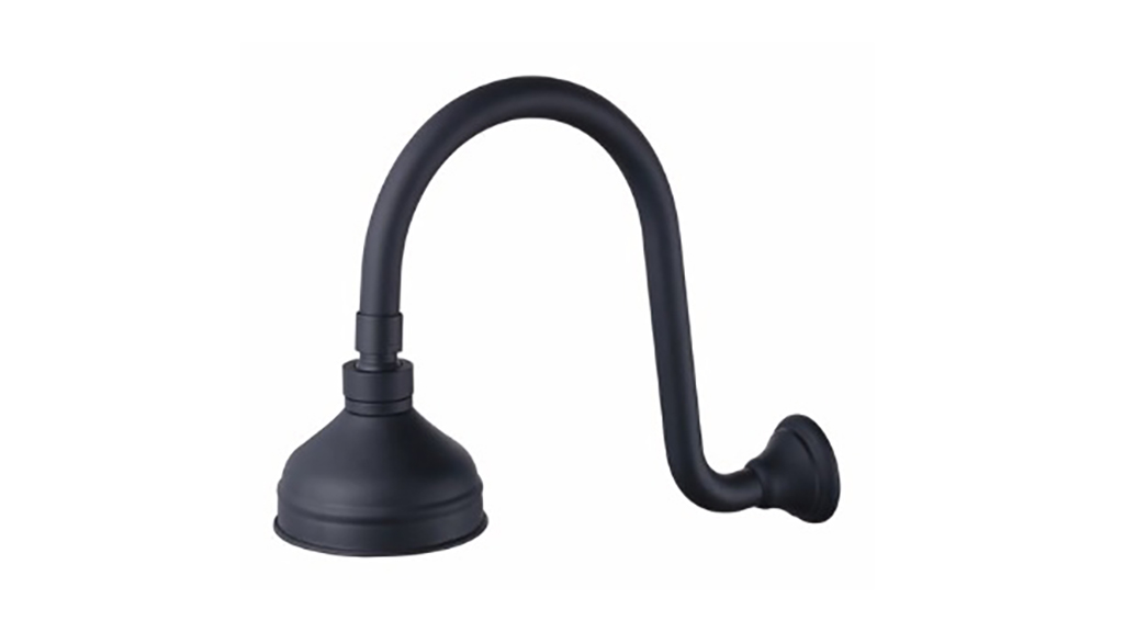 Mondella Maestro Black Wall Curved Shower Arm And Head 5004283