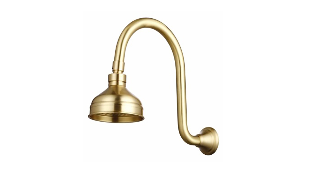 Mondella Maestro Brass Wall Curved Shower Arm And Head 5004284 carousel image
