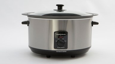 Morphy Richards Brushed Stainless Steel Sear and Stew Slow Cooker 48705