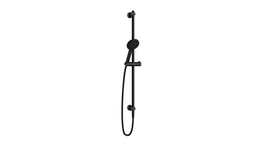 Nikles Pearl 105 Single Rail Shower with Top Rail Water Inlet Matte Black 4201156 carousel image
