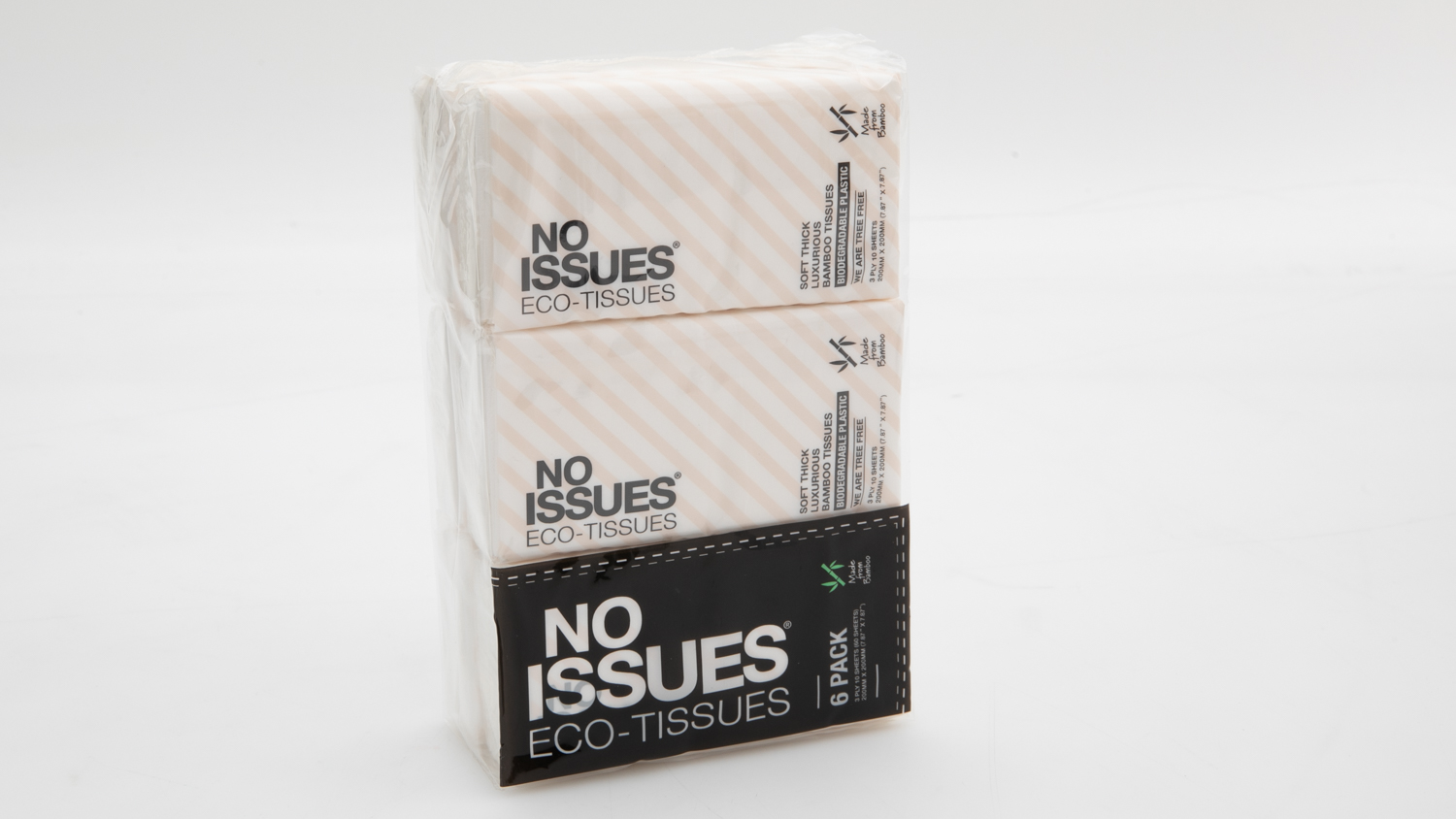 No Issues Eco-Tissues 6 pack 3 ply 10 sheets