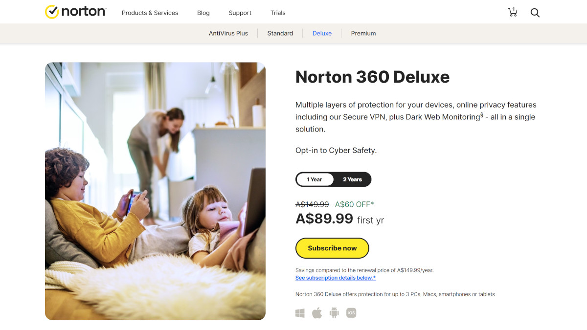 Norton 360 Deluxe (Mac) carousel image
