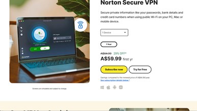 Norton Secure VPN 5 Devices, 1 Year