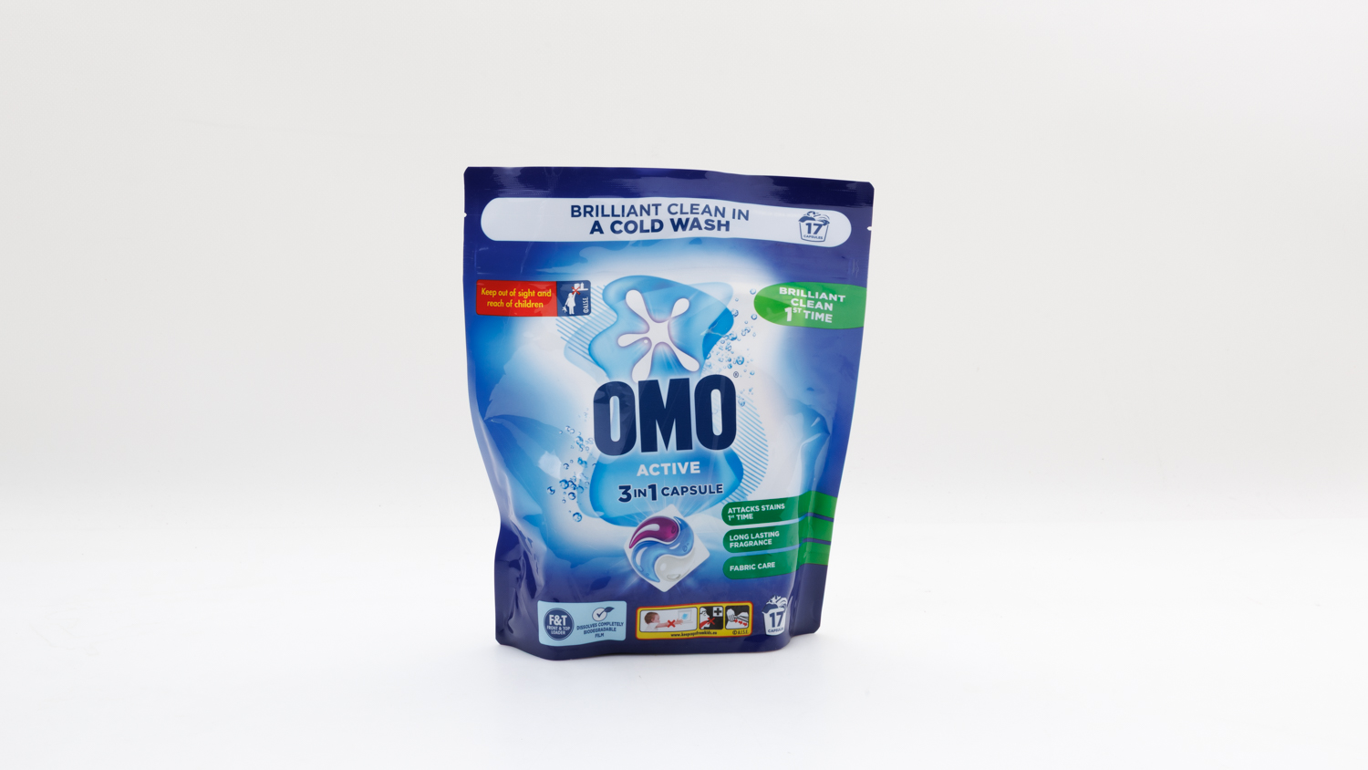 Omo 3 in 1 Capsules Active Front Loader