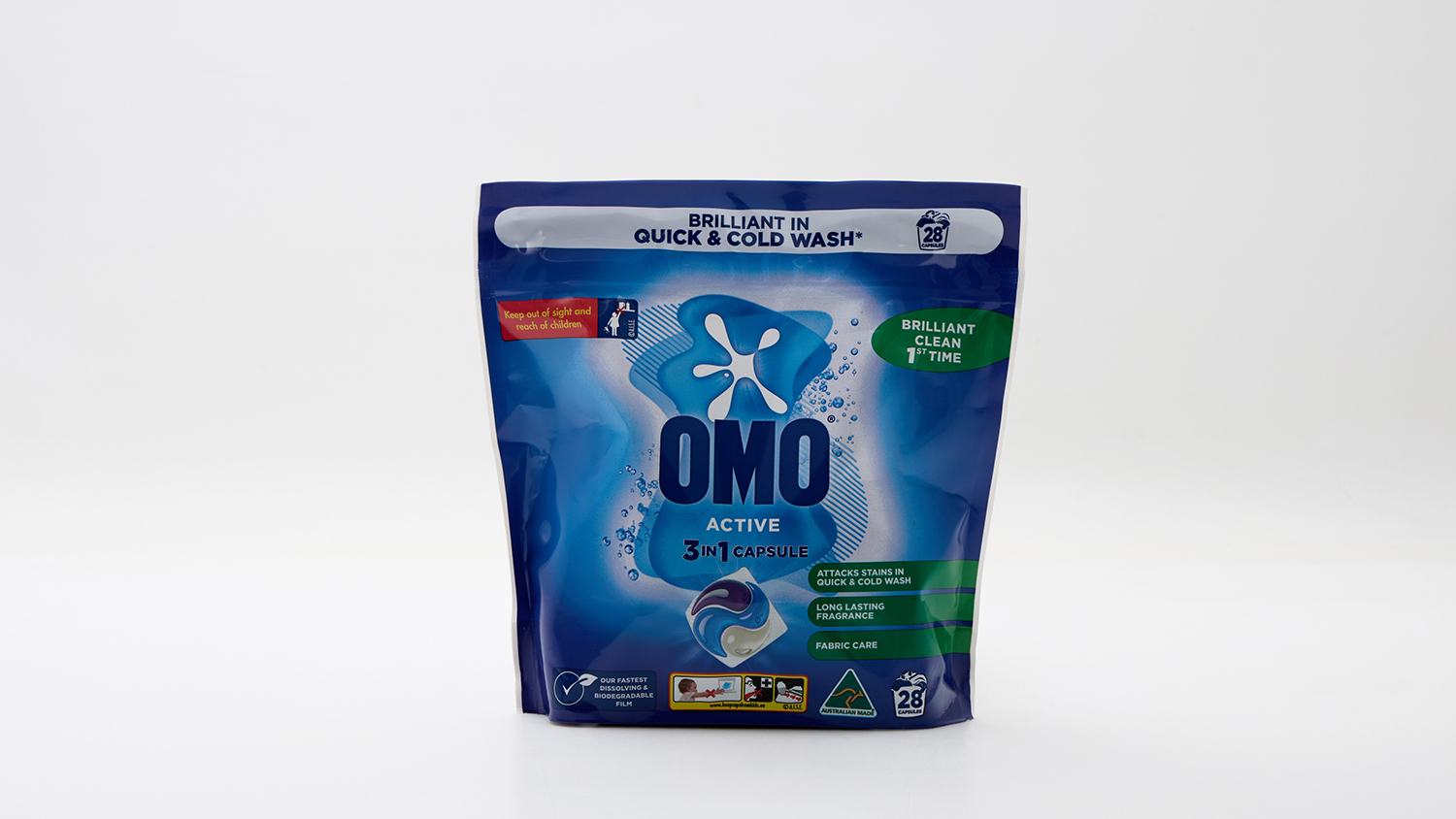 Image of Omo 3 in 1 Capsules - Active Front Loader