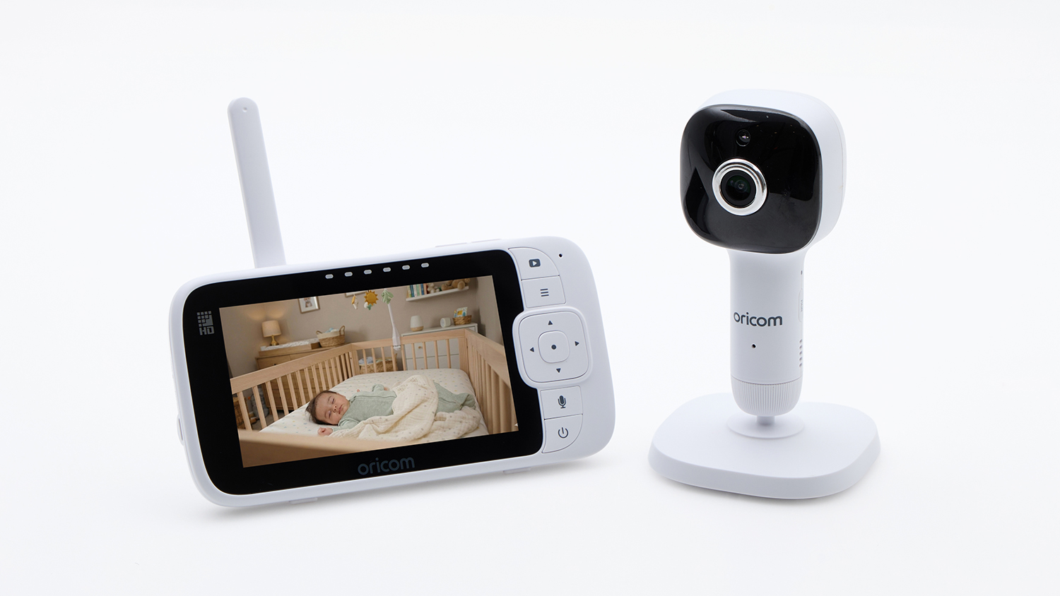 Oricom Skyview AI 5" Smart HD Baby Monitor with Cot Stand OBH650AI