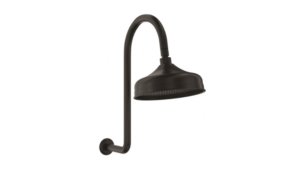 Palermo Luca Georgia Shower Head & Arm Set Matte Black GE35MB