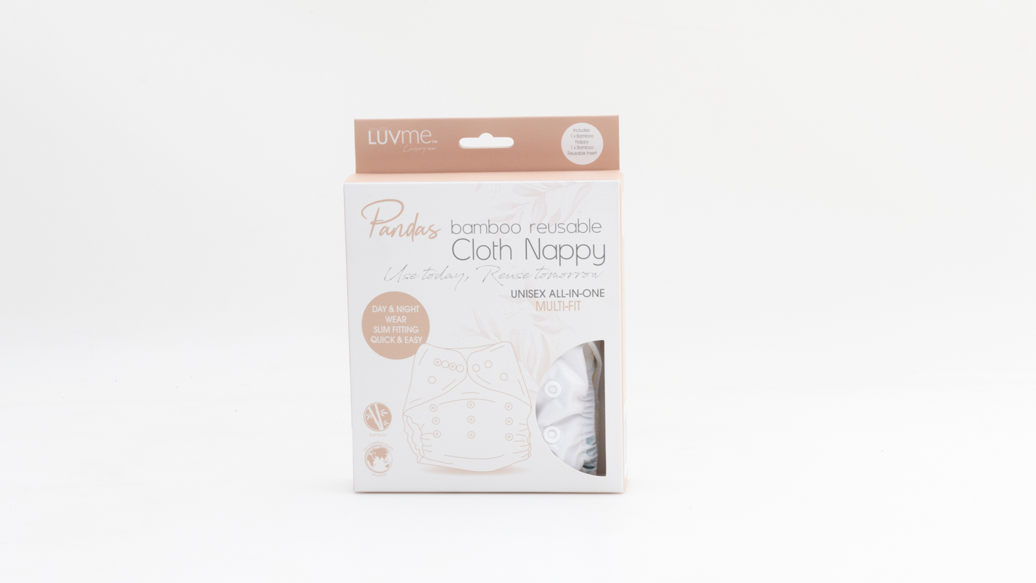 Pandas Bamboo Reusable Cloth Nappy