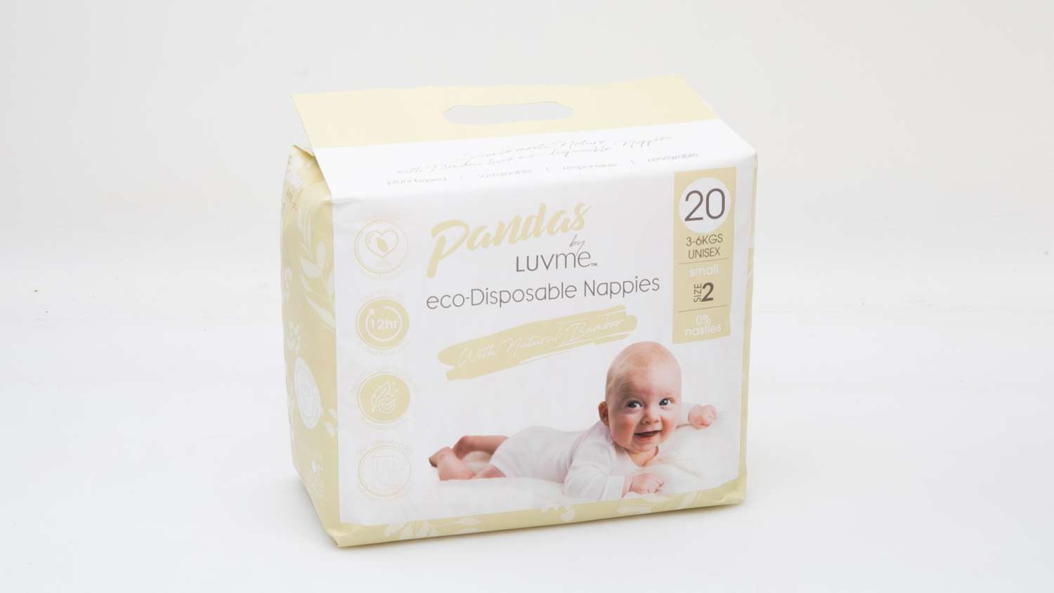 Pandas Eco-disposable Nappies Small Size 2