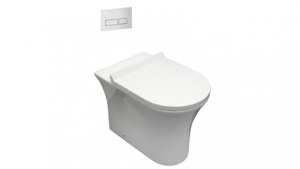 Parisi Play MK II Wall Faced Pan with In-Wall Cistern and Button Panel Set carousel image