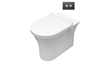 Parisi Play MK II Wall Hung Pan with In-Wall Cistern and Glass Flush Plate