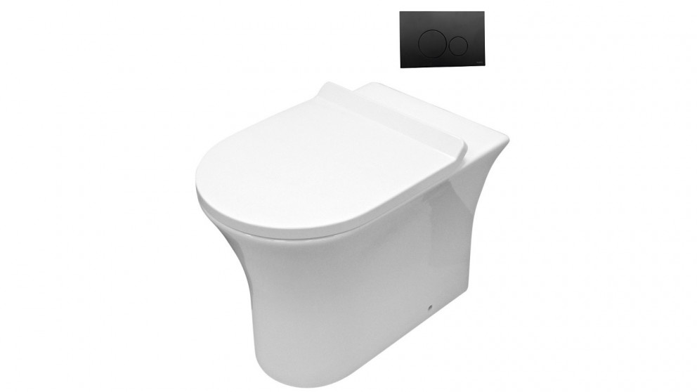 Parisi Play MK II Wall Hung Toilet Suite with Tondo Round Matte Black Flush Plate carousel image