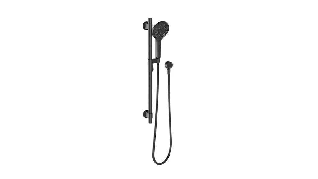 Phoenix Aplo Round Rail Shower Black 130-6830-10