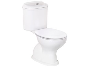 Posh Canterbury Toilet Suite Close Coupled S-Trap with Quick Release Soft Close Seat White