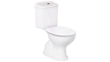 Posh Domaine Close Coupled Rimless Toilet Suite S Trap with Soft Close Quick Release Seat White Chrome