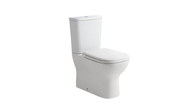 Posh Domaine Rimless Close Coupled Back to Wall Toilet Suite Back Inlet with Soft Close Quick Release Seat