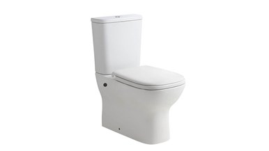 Posh Domaine Rimless Close Coupled Back to Wall Toilet Suite Bottom Inlet with Soft Close Quick Release Seat