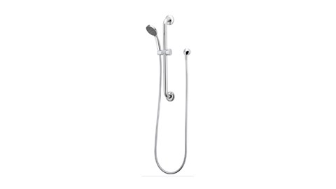 Posh Grab Rails Posh Solus MK3 Grab Single Rail Shower 1 Function 600mm with Wall Water ...